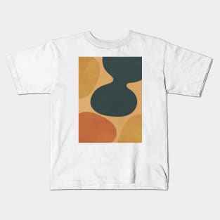 Nordic Earth Tones - Abstract Shapes 2 Kids T-Shirt